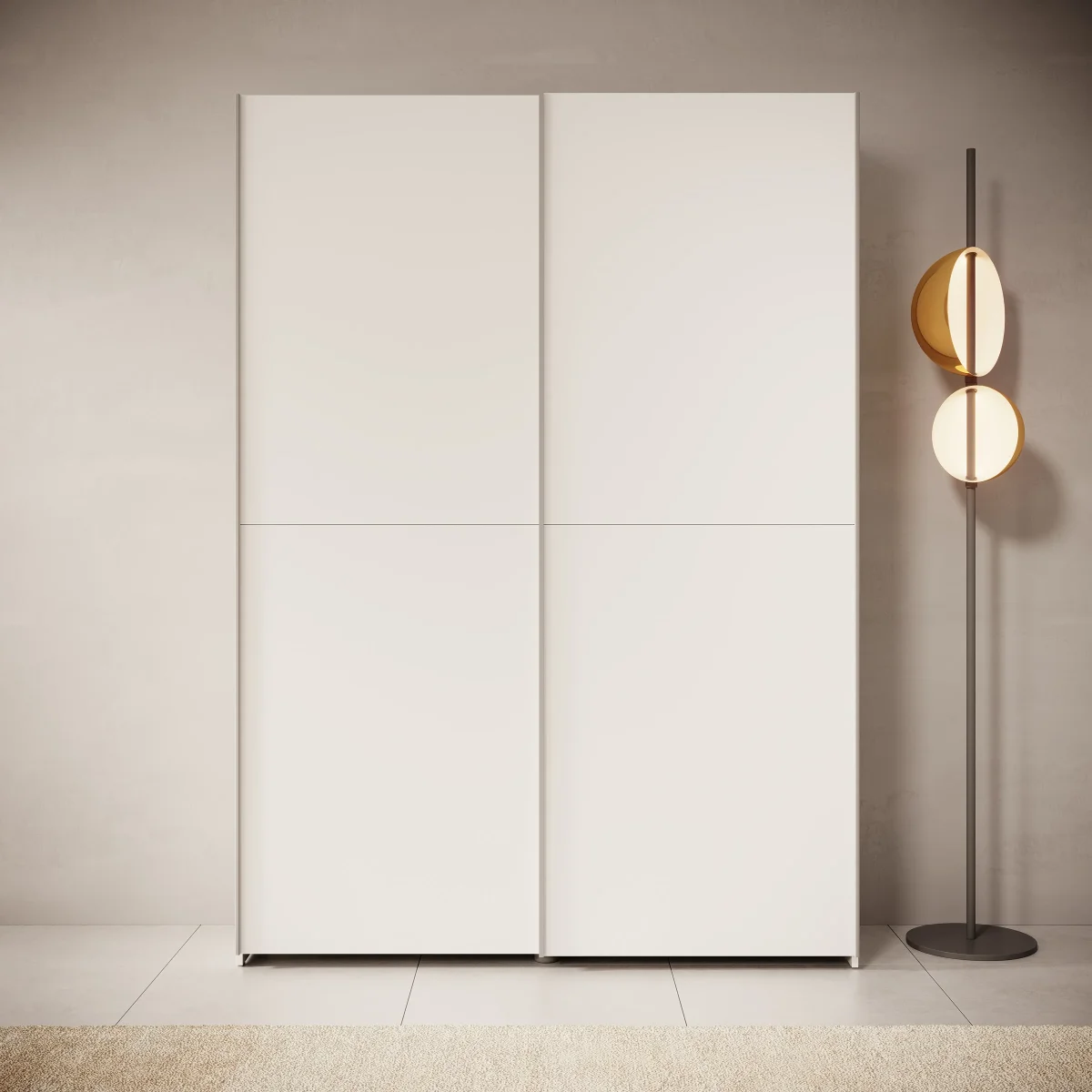 Helvar - Kledingkast met schuifdeuren - Wit - 150x39x211 cm - Afbeelding 4
