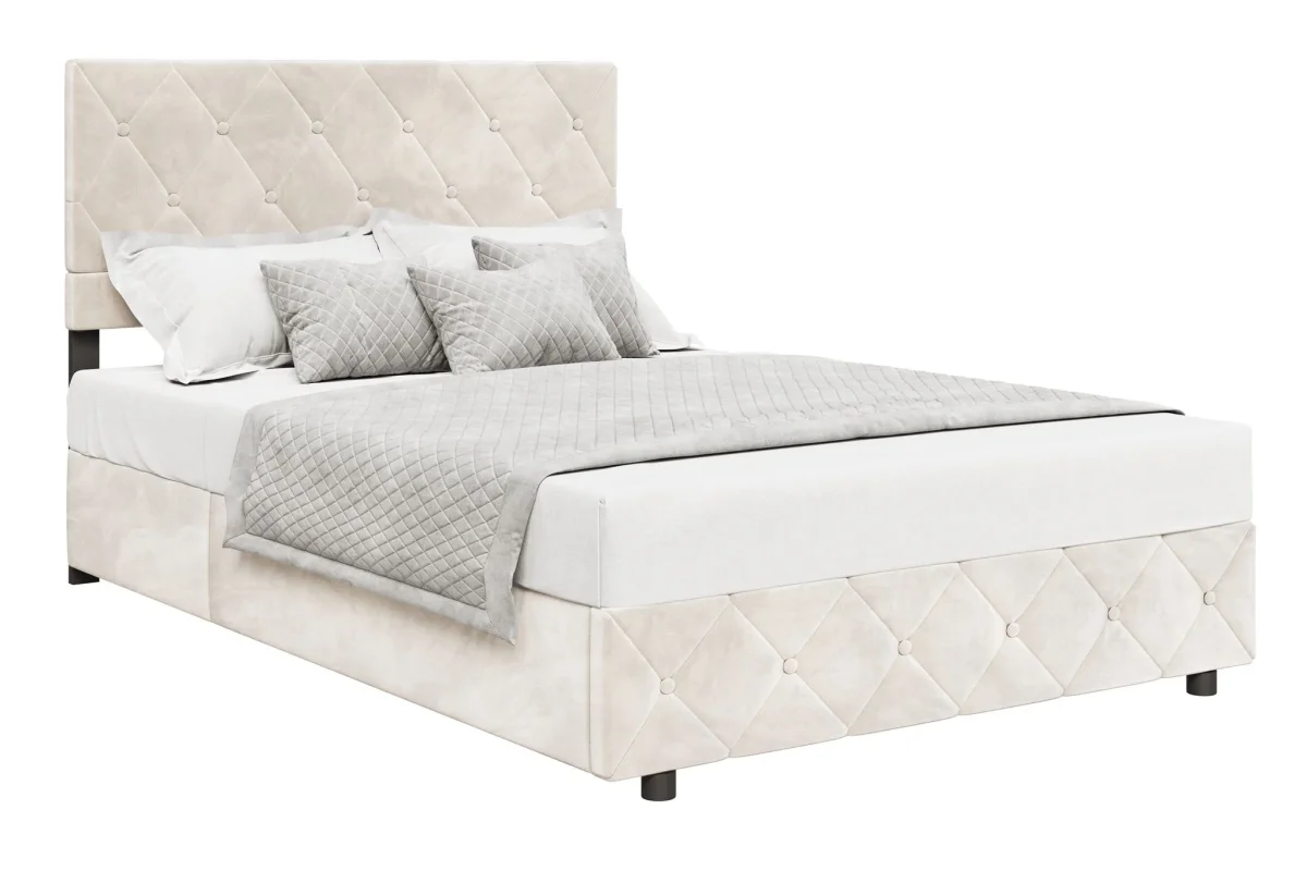 Hernandez - Tweepersoonsbed met opbergruimte - Beige - 140x200 cm - Afbeelding 7