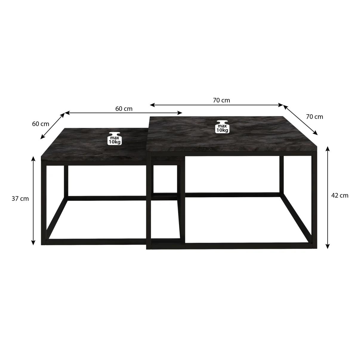 Styler - Salontafel set van 2 - Beige - Afbeelding 4