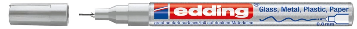 Edding glanslakmarker e-780 CR zilver - Afbeelding 2
