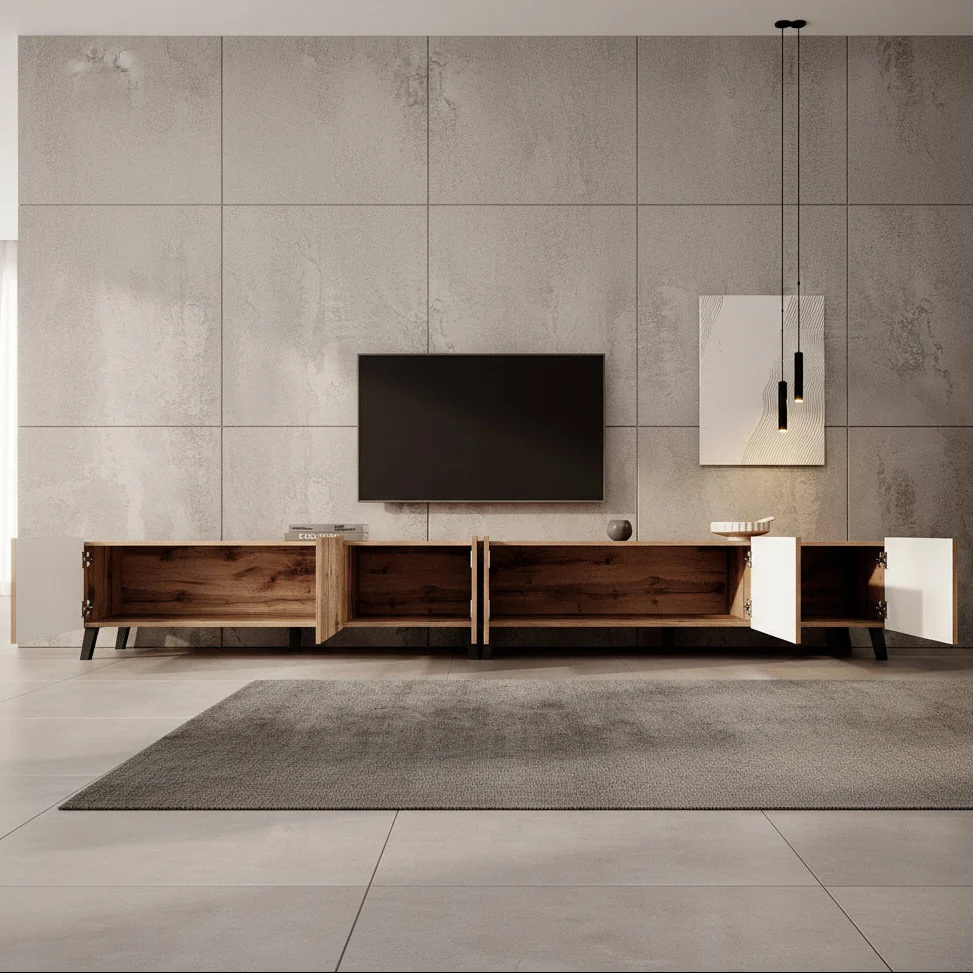 Pepinos 2 - TV-Meubel - Eiken - 300x42x44 cm - Afbeelding 3